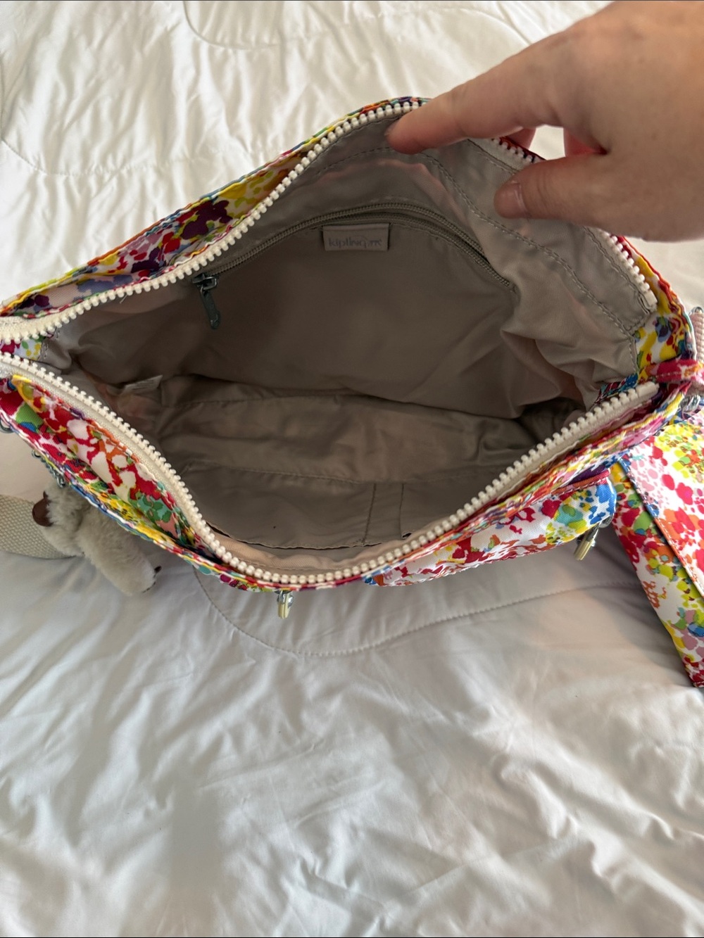 Kipling Multicolor Splatter-Print Crossbody with wallet - Picture 4 of 11